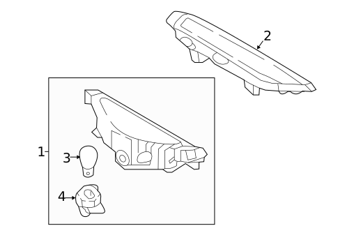 High Mounted Stop Lamp for 2020 Hyundai Elantra #0