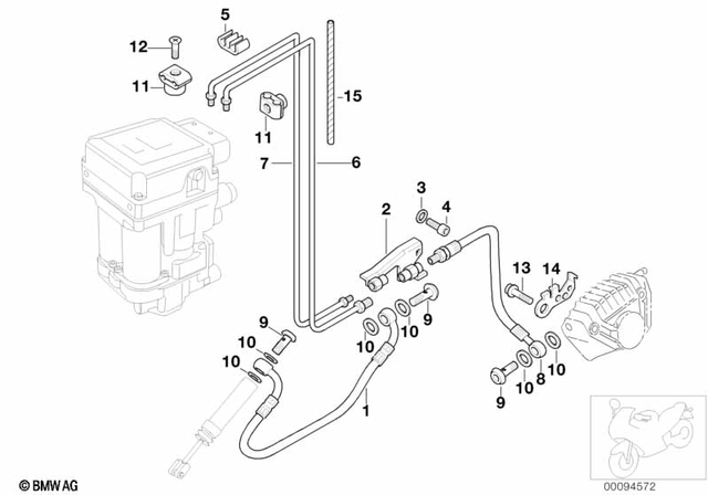 34322332449 - : Brake Hose for BMW-Motorrad Image