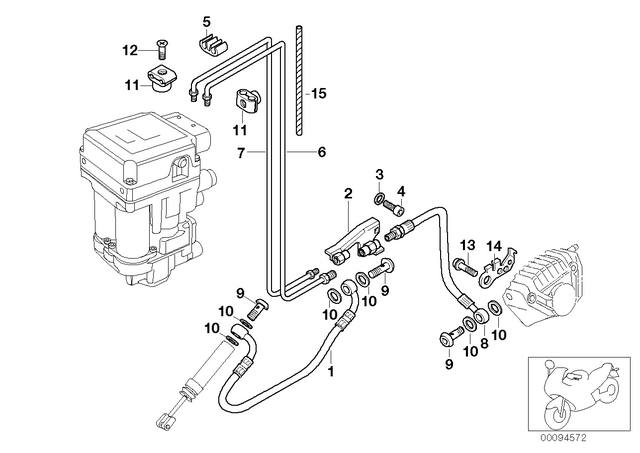 34322332449 - : Brake Hose for BMW-Motorrad Image