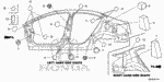 74515TR6A00 - Interior/Bumper: INSULATOR, R. INSIDE PANEL for Honda Image