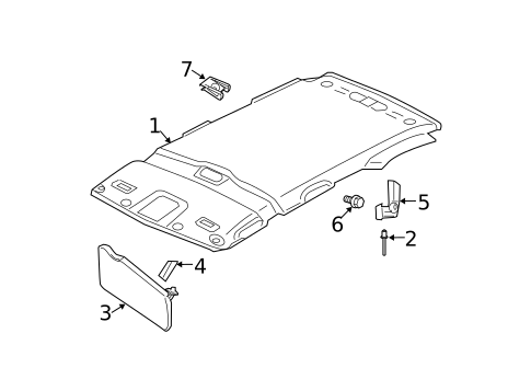 Interior Trim - Roof for 2010 Mercury Mariner #1