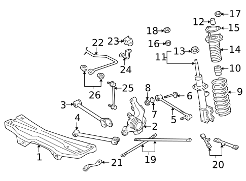 Rear Suspension for 2003 Toyota MR2 Spyder #0