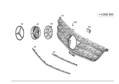 Radiator Grille for 2016 Mercedes-Benz GLE400 #0