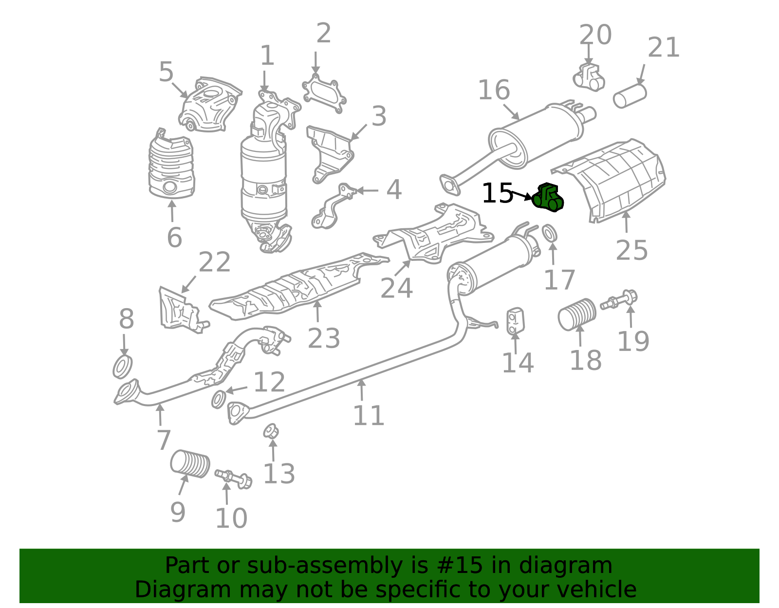 2006-2015 Honda Civic Exhaust System Hanger 18215-SNA-A11 | OEM Parts ...