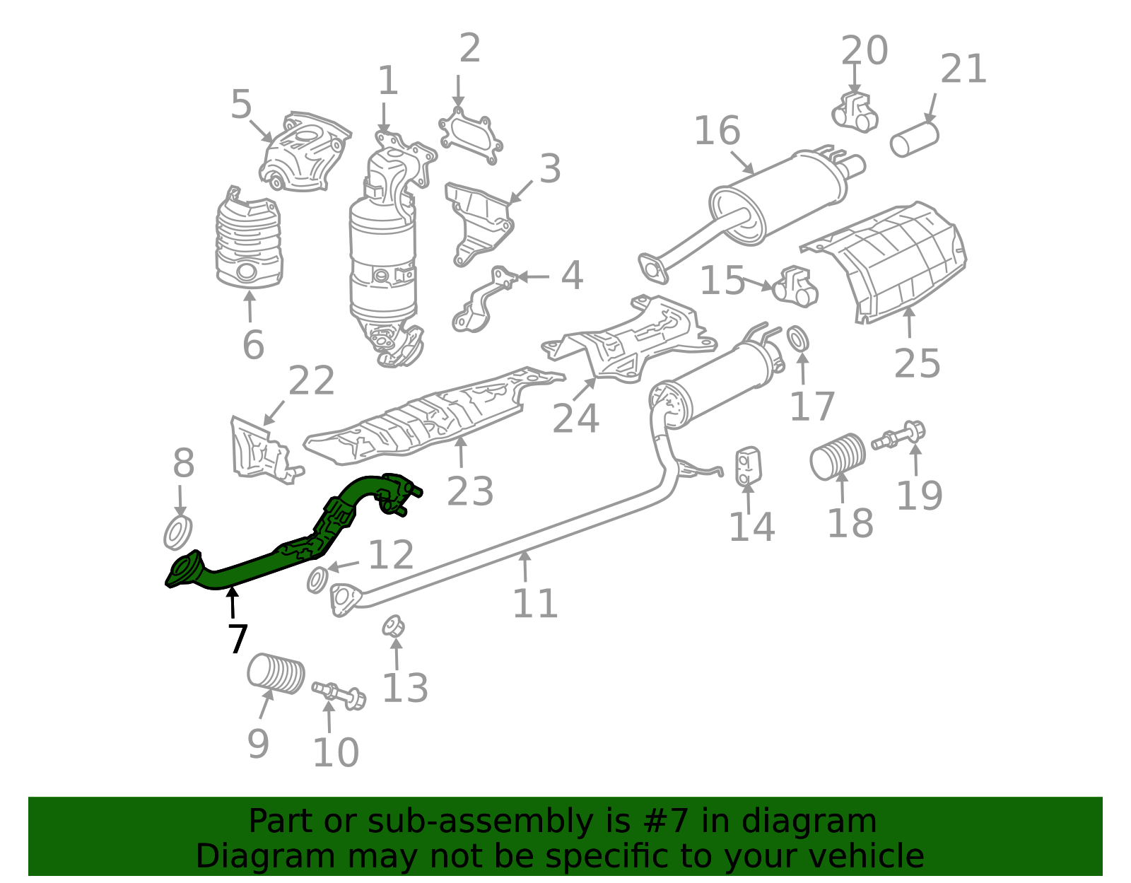 18210-SNA-A01 - Exhaust Intermediate Pipe 2006-2011 Honda Civic | Honda ...