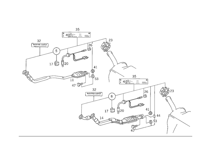 1244907219 - Exhaust System: Exhaust Pipe for Mercedes-Benz Image image
