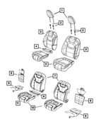 5SK73DX9AA - Interior Trim: Headrest Sleeve, Non-locking for Mopar Image