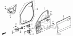 67420SDAA01ZZ - Body/Air Conditioning: HINGE, R. FR. DOOR (LOWER) for Acura Image