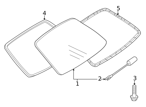 Glass - Lift Gate for 2002 Kia Spectra #0