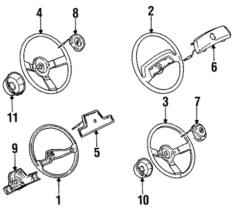 Steering Wheel & Trim for 1985 Buick Electra #0