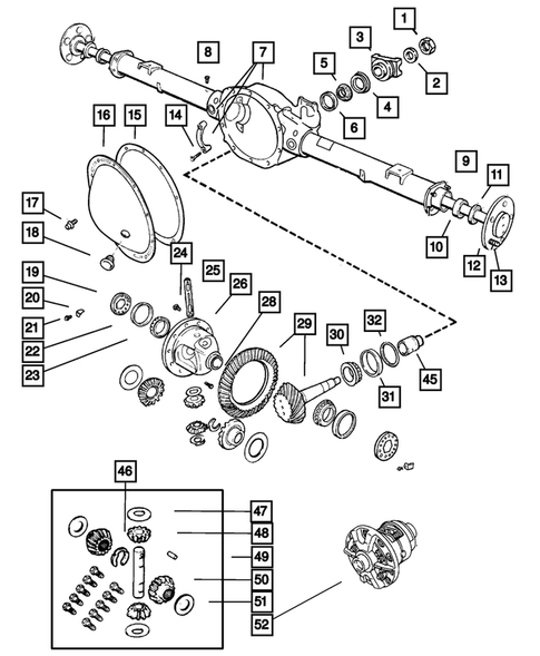 Differential and Housing for 2002 Dodge Durango #1