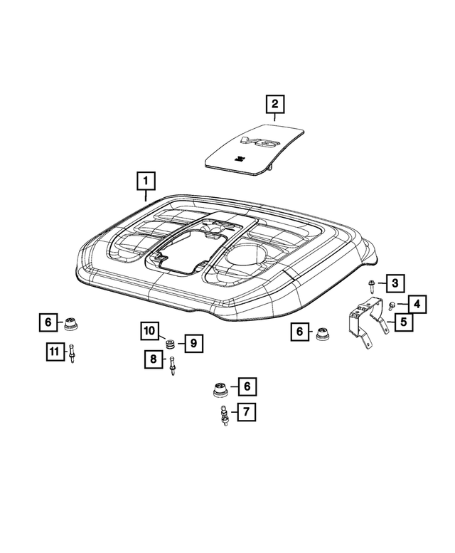 4627274AA - 3.6L Gas; Engine: Engine Cover Attach Ball Stud for Mopar Image image