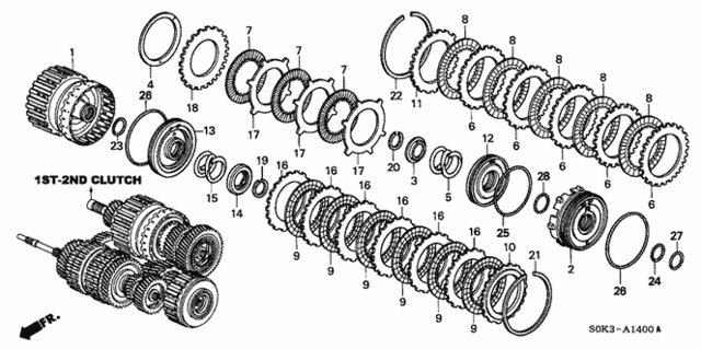 5AT Clutch (1st-2nd) for 2000 Acura TL #0