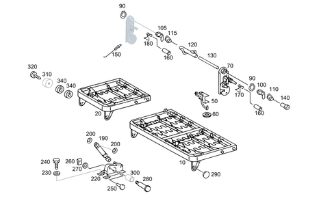 Rear Seat Support & Cushion Frame Split (1/3: 2/3) for 2016 Mercedes-Benz G65 AMG #0