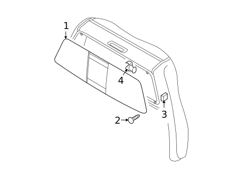 Glass & Hardware - Back for 2010 Nissan TITAN #1