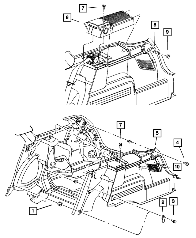 « XN54BD5AC –  : Haut-parleur Encadrement, Côté Droit pour Mopar Image »