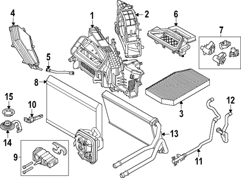 Evaporator & Heater Components for 2024 BMW 540i xDrive #0