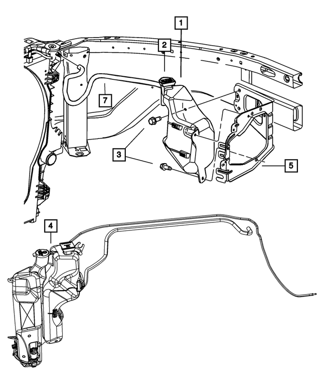 68084831AB - : Coolant Recovery Bottle Hose for Mopar Image