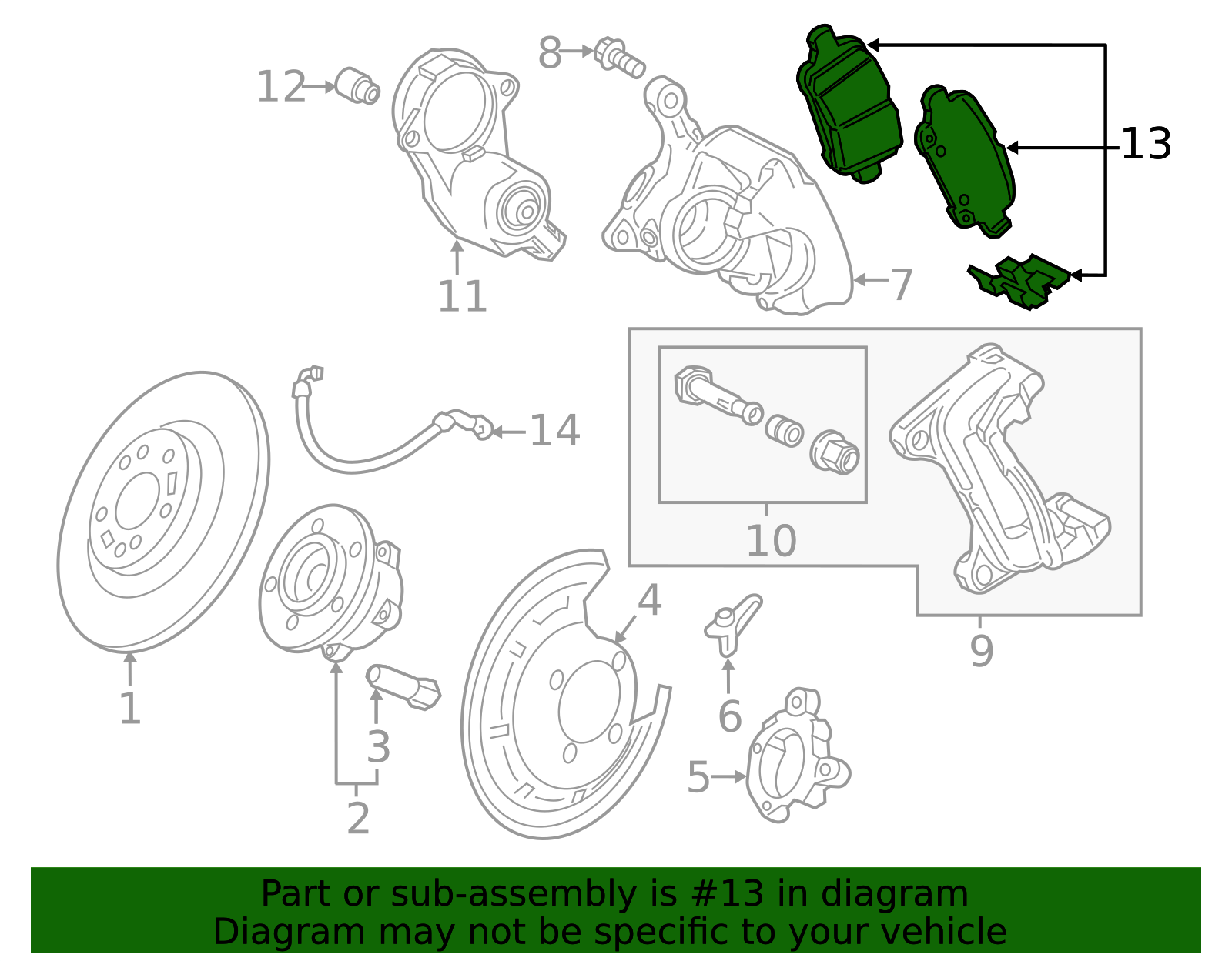 2020 Chevrolet Bolt EV Rear Disc Brake Pad Set with Springs 42679627 GM ...