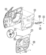 1CP721DAAA - Interior Trim: Door Trim Front Panel, Right for Mopar Image