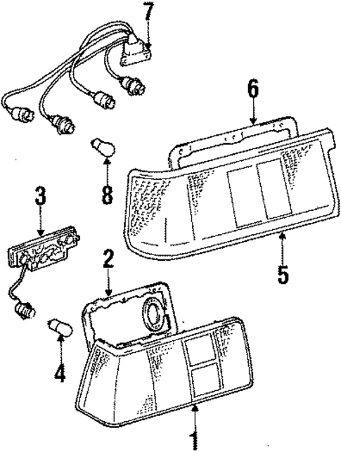 Tail Lamps for 1984 Toyota Corolla #0