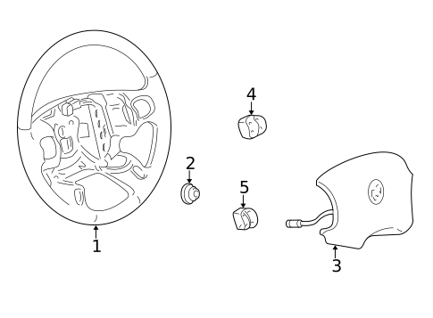 Steering Wheel & Trim for 2000 Pontiac Bonneville #0
