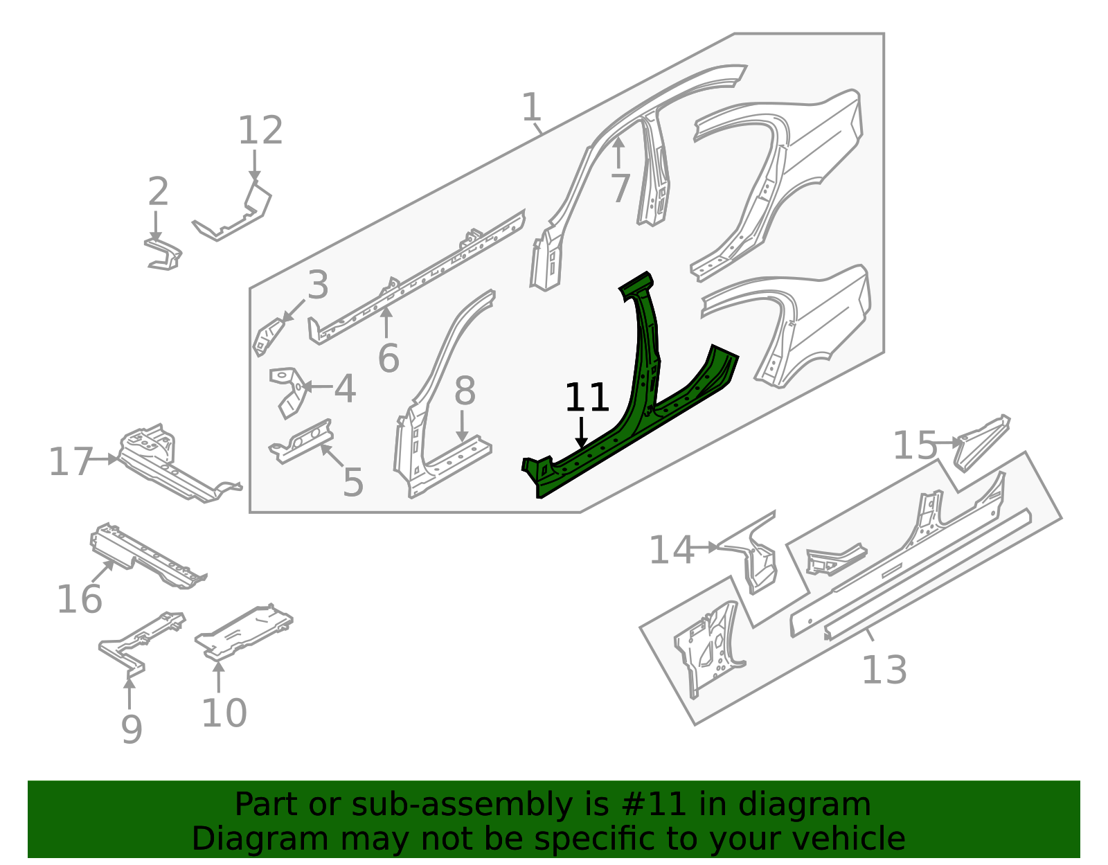 Genuine BMW 41-21-7-277-331 | Center Pillar & Rocker | FREE Shipping on ...