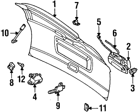 Gate & Hardware for 1997 Dodge Grand Caravan #0