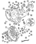 5016883AA - NVG Manual Transaxle 5 Speed: Transmission Case for Chrysler: PT Cruiser | Dodge: Neon Image