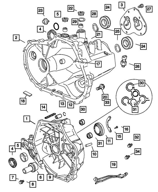 5102888AA - NVG Manual Transaxle 5 Speed: Clutch Housing for Mopar Image