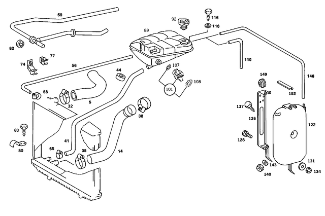5010044 - Radiator: Grommet for Mercedes-Benz: 190, 190D, 190E, 380SE, 380SEC, 380SEL, 450SE, 450SEL Image image