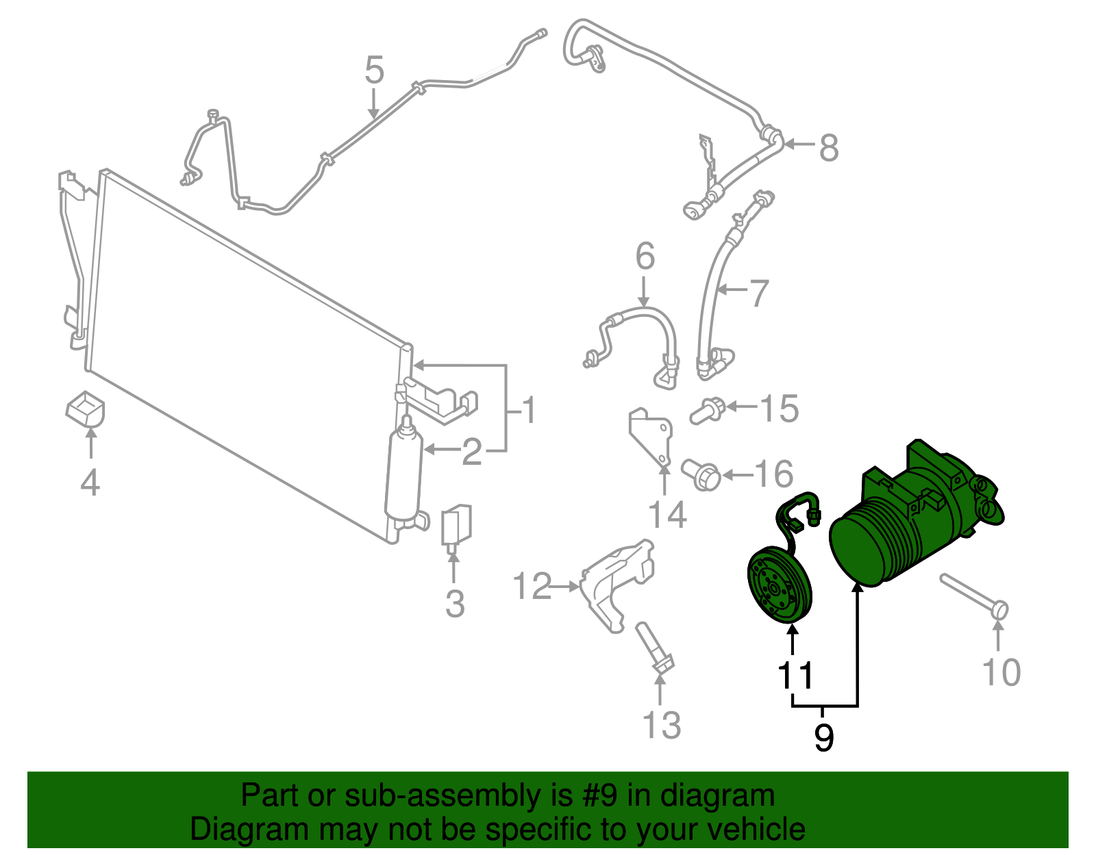 Compressor Assembly - Nissan (92600-9FU4A)
