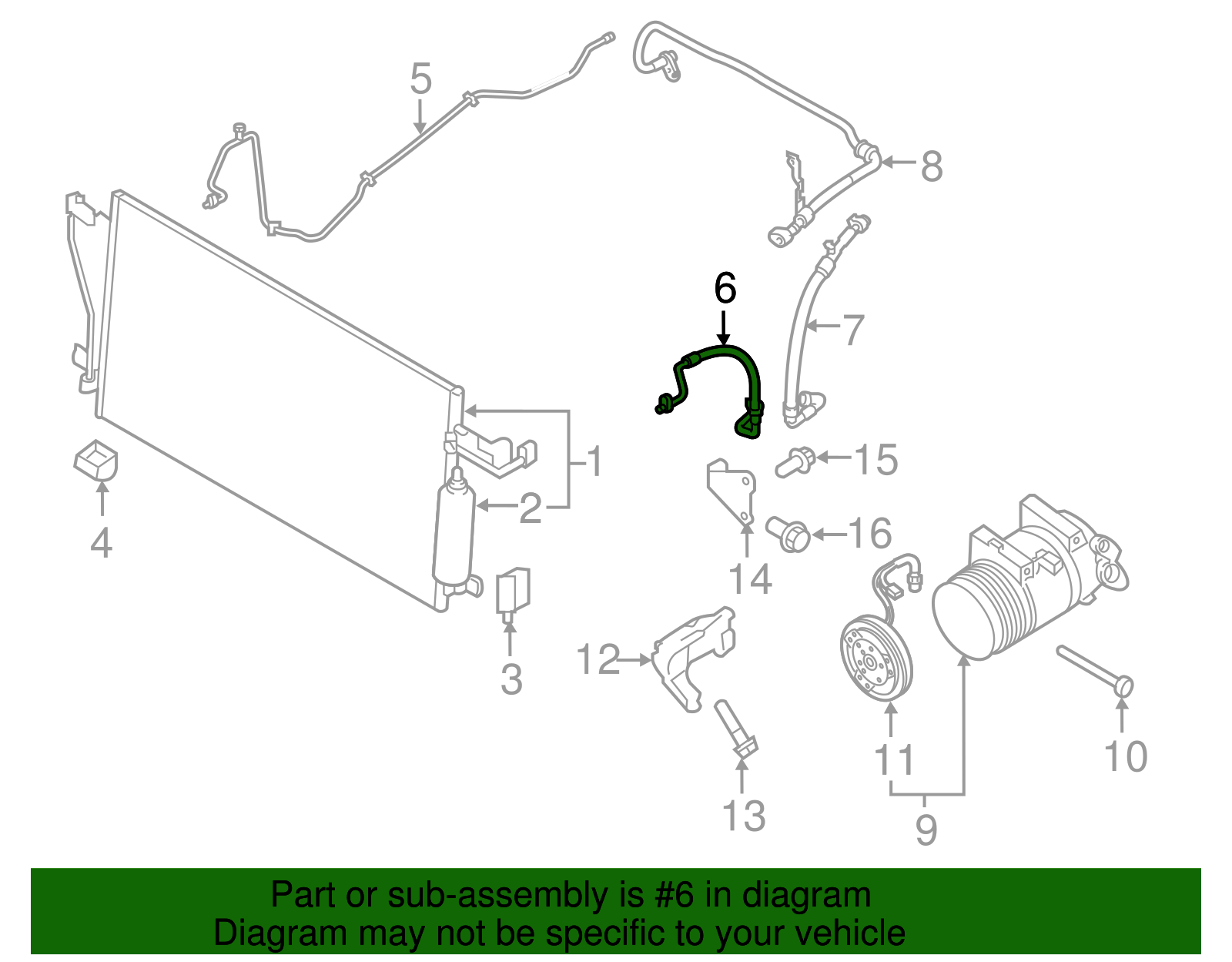 Discharge Line - Nissan (92490-9FU0C)