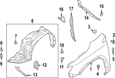 Fender & Components for 2025 Subaru WRX #0
