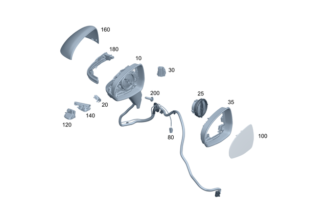 2978106301 - : Mirror Body for Mercedes-Benz Image