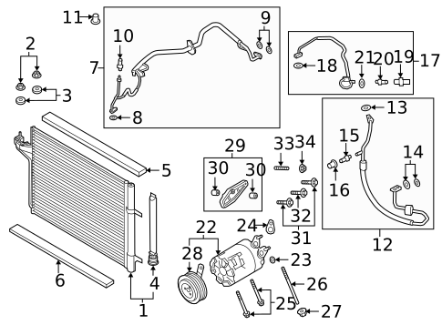 Condenser, Compressor & Lines for 2019 Ford Escape #0