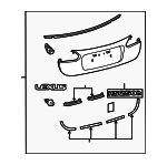 7680175010E0 - Body: License Molding for Lexus: HS250h Image
