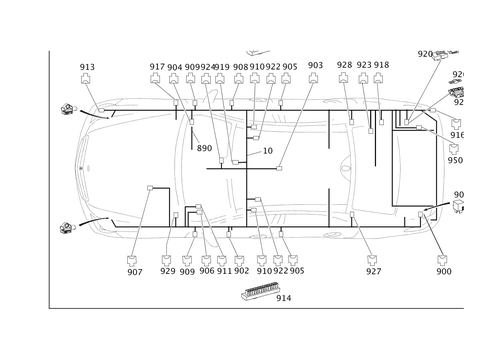 Frame Floor System Main Wiring Harness for 2016 Mercedes-Benz E250 #0