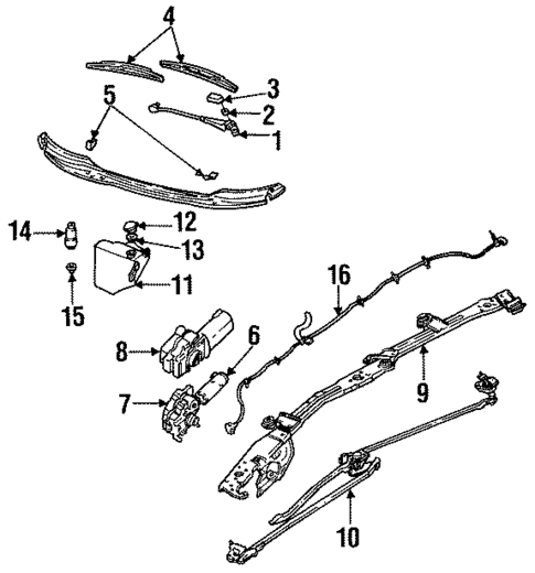 Wiper Components for 1991 Chevrolet Lumina #0