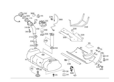 Fuel Tank with Detachable Parts for 2005 Mercedes-Benz G 55 AMG&reg; #0