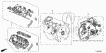 6110RK1A00 - Engine: GASKET KIT, FR. CYLINDER HEAD for Acura Image