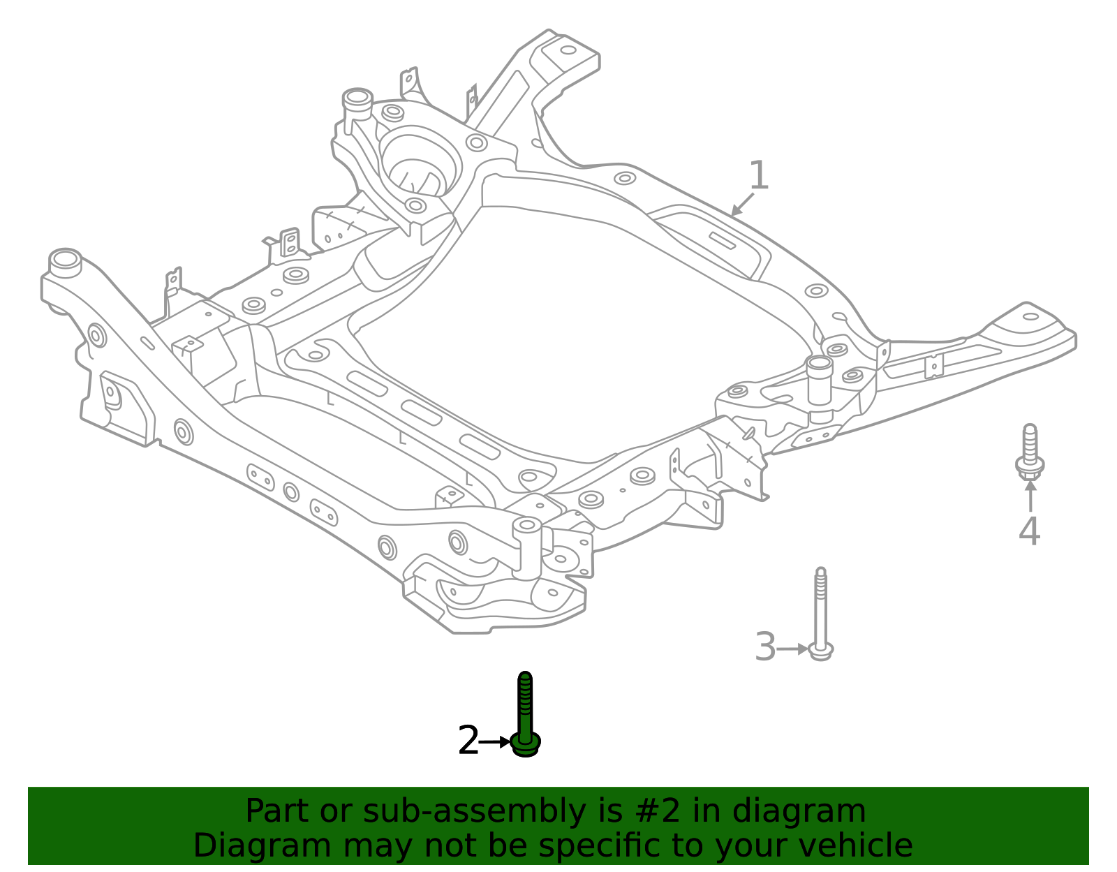 2015-2026 Hyundai Suspension Cross-Member Mount Bolt 55448-3Z000 | OEM ...