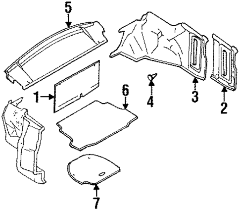Interior Trim - Rear Body for 1998 Nissan Sentra #0