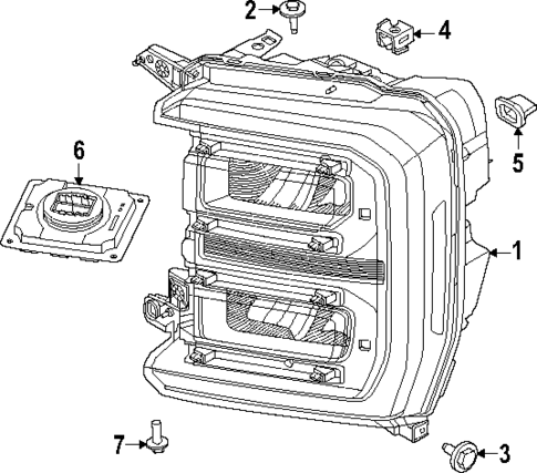 Headlamp Components for 2024 Ford F-350 Super Duty #0