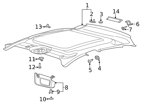 Interior Trim - Roof for 2018 Lincoln MKZ #2