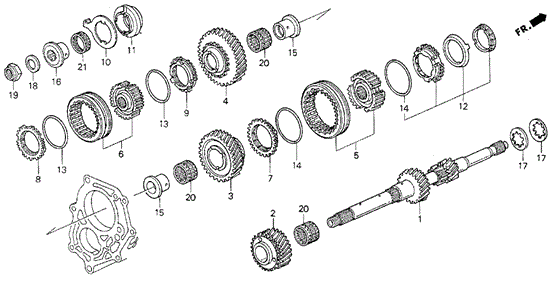 MT Mainshaft for 1994 Acura Vigor #0