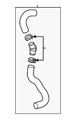 16057F0141 - Cooling System: Lower Hose for Lexus Image