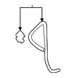 16283F0200 - Cooling System: Overflow Hose for Lexus: TX350, TX500h Image