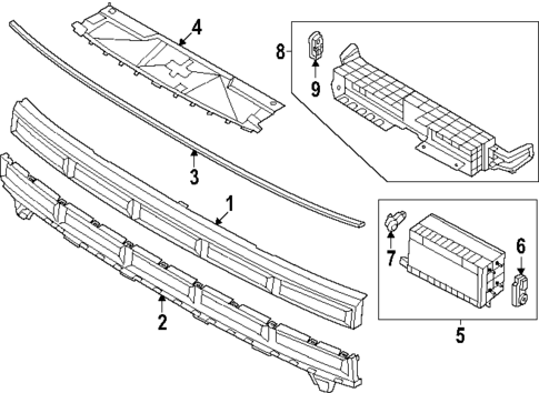 Grille & Components for 2025 Hyundai Santa Fe #0
