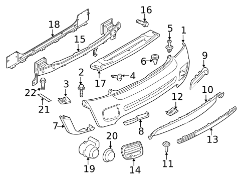 Bumper & Components - Rear for 2013 Mini Cooper #0